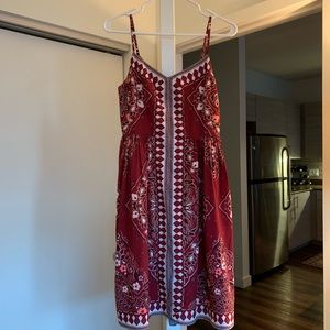 Banana Republic red patterned dress